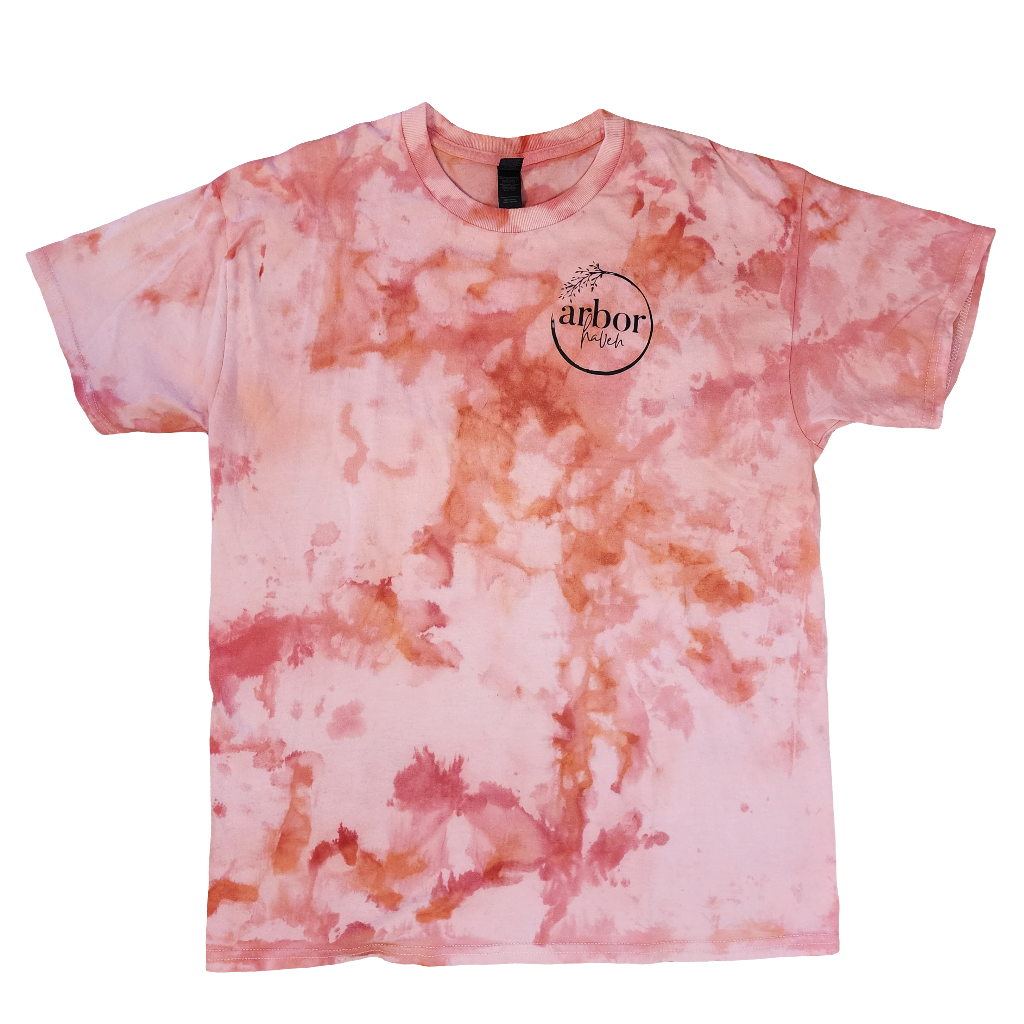 pink tie dye graphic tee